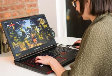 gaming on laptop