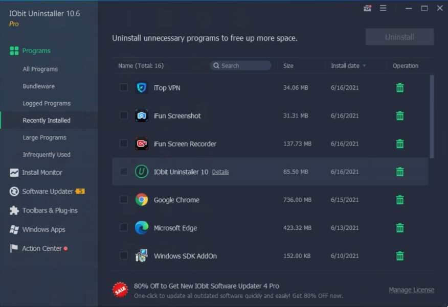 IObit Uninstaller 10