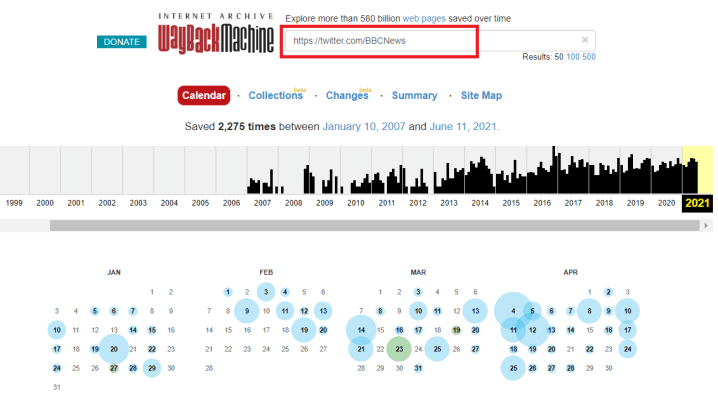 find deleted tweets wayback machine trick