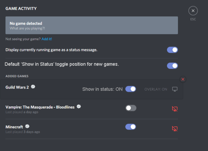 GameActivityToggle better discord plugins