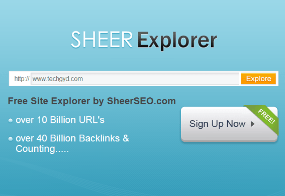 Sheer Explorer ~ Backlink Checker Tool